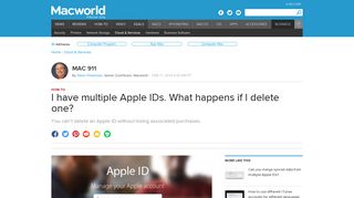 I have multiple Apple IDs. What happens if I delete one? | Macworld
