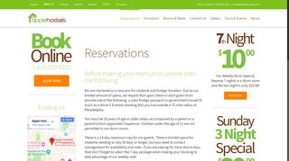 Reservations – Apple Hostels