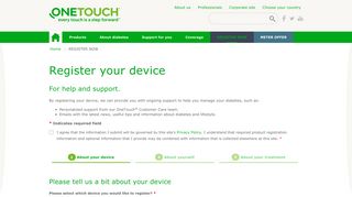 Register your device | OneTouch®