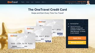 OneTravel Credit Card - Swipe, Earn, Fly With Your New Card!