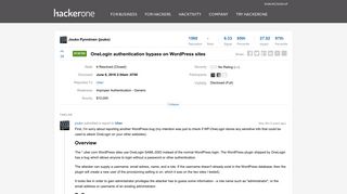 #136169 OneLogin authentication bypass on WordPress sites