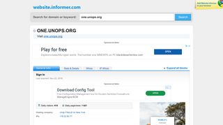 one.unops.org at Website Informer. Sign In. Visit One Unops.