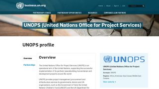 UNOPS (United Nations Office for Project Services) - business.un.org