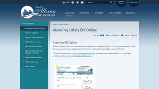 View/Pay Utility Bill Online | City of Albany