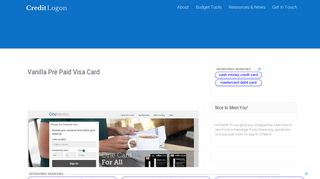 OneVanilla Login - Check Balance, Reload Card - VanillaVisa.com