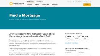 Find A Mortgage | Home Loans | OneWest Bank
