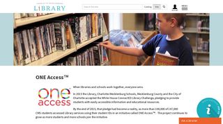 ONE Access™ | Charlotte Mecklenburg Library