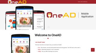 Join OneAD today! Games, News, Cashback, Recharge, Local Offers ...
