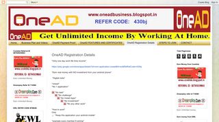 OneAD Private Limited: OneAD Registration Details
