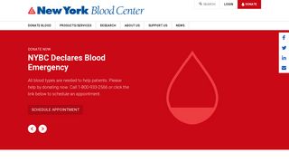 New York Blood Center: Home