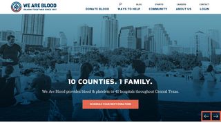 We Are Blood: The new name of the Blood Center of Central Texas.