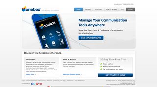 Onebox® virtual phone system is powerful, reliable, & dependable