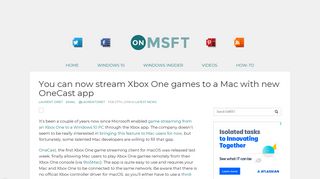 You can now stream Xbox One games to a Mac with new OneCast app
