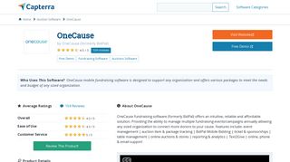 OneCause Reviews and Pricing - 2019 - Capterra