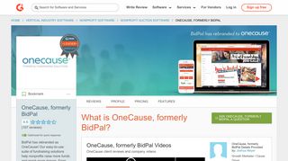 OneCause, formerly BidPal | G2 Crowd