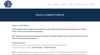 Focus Student Portal - OneClay Digital Information - Digital Classroom