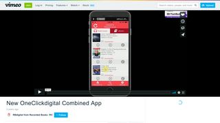 New OneClickdigital Combined App on Vimeo