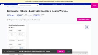 Screenshot (9).png - Login with OneCSU a DegreeWorks Ellucian ...