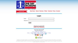 member login - One Day Decisions
