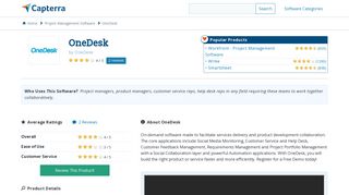 OneDesk Reviews and Pricing - 2019 - Capterra