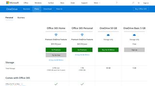 OneDrive plans - Microsoft OneDrive