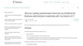 Why am I getting authentication failure for my OneDrive for Business ...