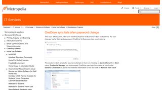 OneDrive sync fails after password change - IT Services - Metropolia ...
