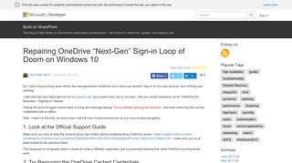 Repairing OneDrive “Next-Gen” Sign-in Loop of Doom ... - MSDN Blogs