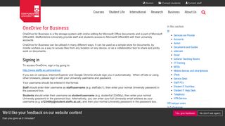 OneDrive for Business - Staffordshire University