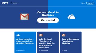 Connect Gmail to OneDrive - IFTTT