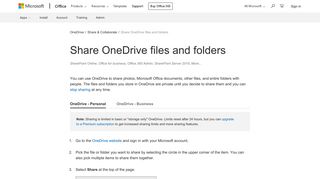 Share OneDrive files and folders - Office Support