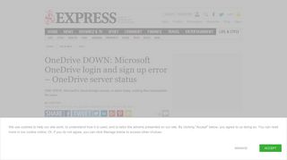 OneDrive DOWN: Microsoft OneDrive login and sign up error ...