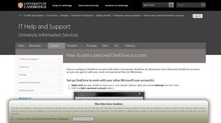 How to add a personal OneDrive account — IT Help ... - uis.cam.ac.uk