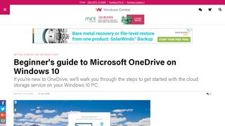 Beginner's guide to Microsoft OneDrive on Windows 10 | Windows ...