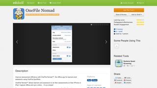 OneFile Nomad Reviews | edshelf