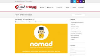 ePortfolio - OneFile Nomad - ABM Training