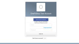 OneFitStop Test Account - Login - Perkville