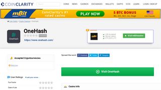 OneHash Casino - Reviews, Games, Bonus & Deposit Options 2018