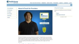 InTouch for Providers FAQ | PacificSource Health Plans