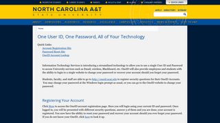 One User ID, One Password, All of Your Technology - North Carolina ...