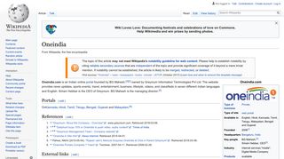 Oneindia - Wikipedia
