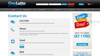 Contact Us | Online Lottery Help | OneLotto