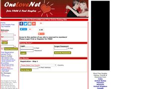 Login - Find Singles Free Dating Site OneLoveNet.com, Online ...