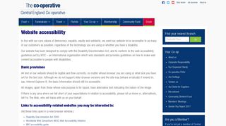 Website accessibility | Central England Co-operative
