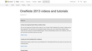 OneNote 2013 videos and tutorials - OneNote - Office Support