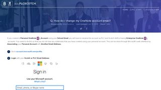 How do I change my OneNote account email? - ask.PLCSCOTCH