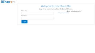 Log in to communicate with Benefitfocus - One Place 365