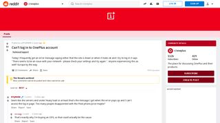 Can't log in to OnePlus account : oneplus - Reddit