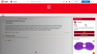 Can't log into OnePlus account : oneplus - Reddit