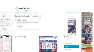 Set up Hotmail - OnePlus 3 - Android 6.0 - Device Guides